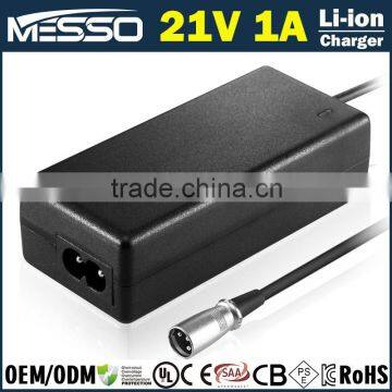 21V 1A Lithium Battery Charger 100V-240V 5s 18V Li-ion Battery Charger Desktop 21V