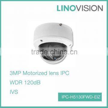 3 Megapixel Smart IP Indoor Dome Camera with Motorized lens