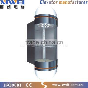 XIWEI Brand Full View Sightseeing Panoramic Elevator
