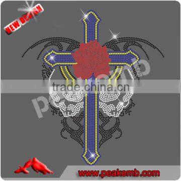 Wings with Crosses Rhinestone Heat On Transfer Wholesale