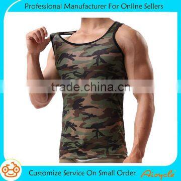 Men's Gym Sleeveless Camo Vest Tank Top