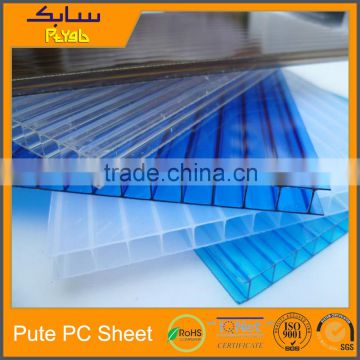 UV-stabilised polycarbonate colour board twin wall