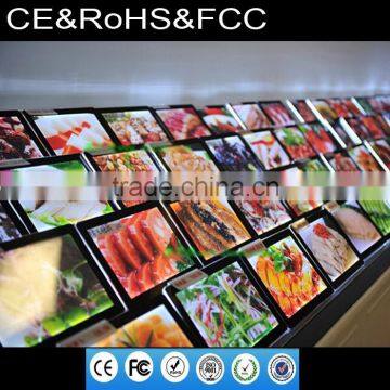 Restaurant Wall Mounted Light Menu Holder A3 A4 Acrylic Led Backlit Menu Board photo-6