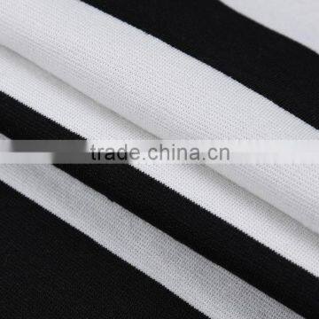 Yarn Dyed Viscose Polyester Spandex Stripe Knitted High Quality Ponte Roma Fabric Polyester Fabric
