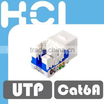 Network Cat6A 90 Degree UTP Punchdown Type Modular Keystone Jack photo-2