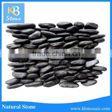 Natural pure black china pebble stone