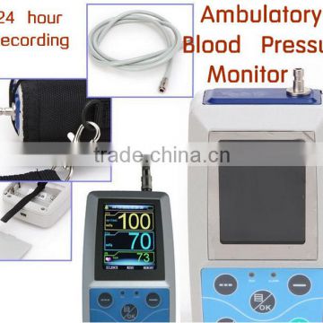 3.5 inch color screen 24 hours recording ABPM ambulatory blood pressure monitor BP Monitor with free analyzer software