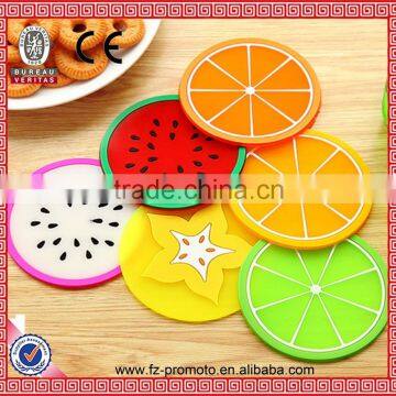 Cute Different Styles Fruit PVC Coaster Home Table Decor Lovely Tea Coffee Drink Placemat Cup Non-slip Heat Mat Pad photo-2