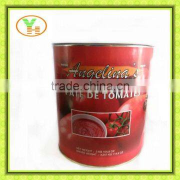 70G-4500G China Hot Sell Canned tomato paste canned food label sticker