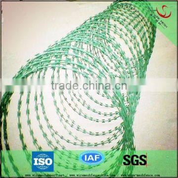 Barbed Wire Coil Type and Iron Wire Material razor barbed wire