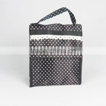 Black Polka Dot Thermal Cooler Bags for Food Liquid (BCP048)