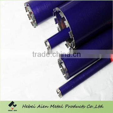 Vacuum brazed reinforced concrete diamond core drill bits