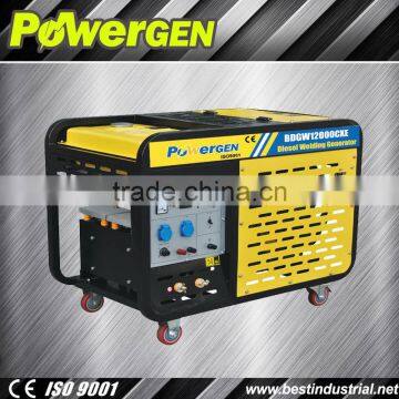 Top Seller!!!POWER-GEN Air Cooled Low Oil Cnsumption and Low Noise 10kw Auto Start Portable Diesel Welding Generator