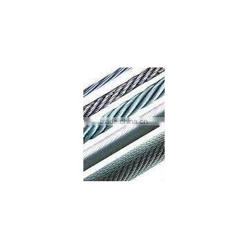 high tensile stainless,pvc coated/galvanized,ungalvanized/alloy,unalloy steel wire rope strand with hemp,cotton or metal core