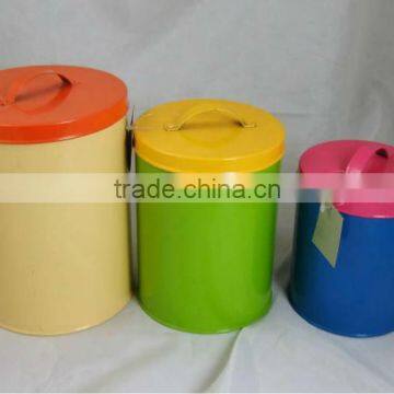 3 in 1 metal canister with lid