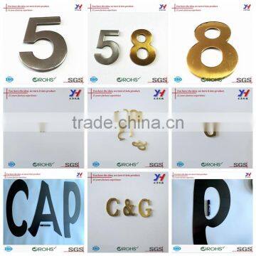 OEM ODM High Quality Custom House Numbers and Letters Copper Stamping Parts Laser Cutting Parts