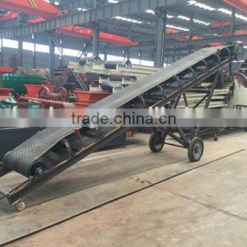 Best design 10m length belt conveyor with feeding hopper