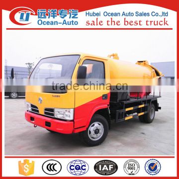 dongfeng 4 cbm vacuum sewage truck pump, sewage truck for sale