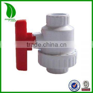 White Single Union Ball Valve Plastic PVC Single Union Ball