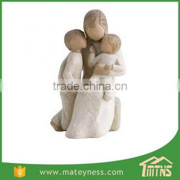 Handmade painted decorative poly resin willow tree figurines