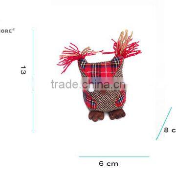 Store More Decorative Owl Woolen and Plaid Door Stopper - S Size photo-2