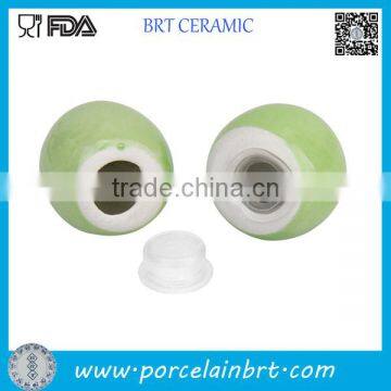 Green Pea Ceramic Salt and Pepper Shaker Wedding Favor photo-3