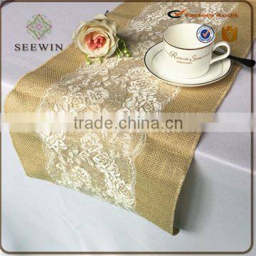 Cheap Wholesale Burlap Table Runner 28x250cm Jute BurlapTable Runner Wedding Deco Table Runner photo-6