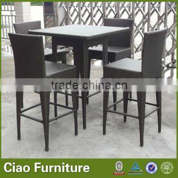 bistro club pe rattan bar table and chair