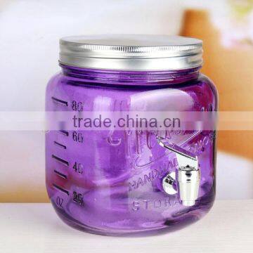 2.5L Portable Spray Colors Glass Beverage Dispenser photo-3