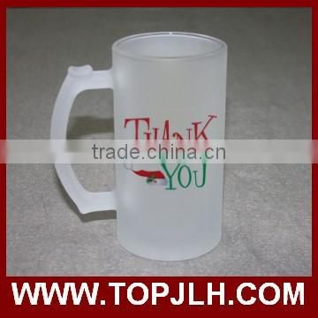 2017 hot selling sublimation 16oz glass beer mug