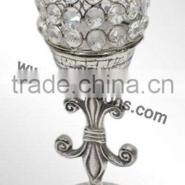 Crystal Candle Holder With Metal Stand for Wedding Decor photo-6