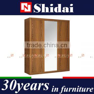 Sliding door wooden almirah designs with mirror F-20