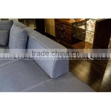 2016 Latest New L Shaped Sofa Designs Linen Fabric Sofa photo-5