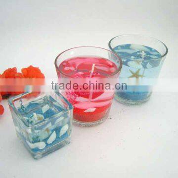 jelly candle,arts wax,fresh and romantic glass candle cup