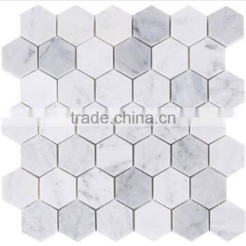 MM-CV240 China customized flooring natural stone hexagon marble mosaics tiles