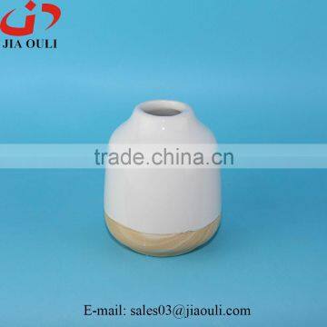 Hot Design Home Decoration Oriental Wood Trim Ceramic Vase photo-2