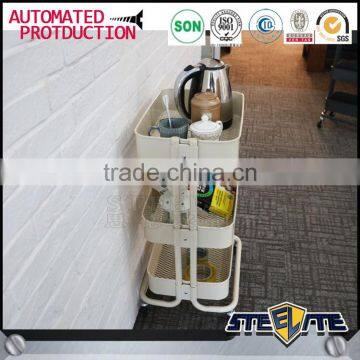 Steel Korean Furniture 3-tier Rack Kitchen Trolley photo-4