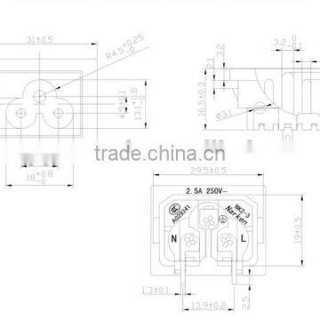 Plum Tailstock AC Power Socket NK2-3Y2T4 photo-2