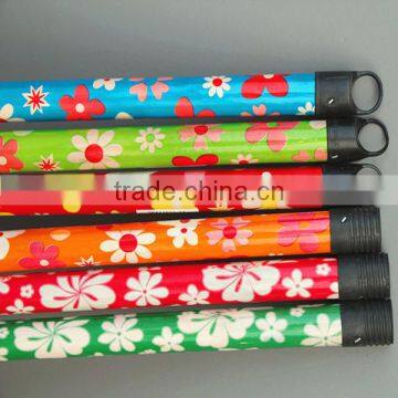 plastic thread flower pvc coated wood mop handle