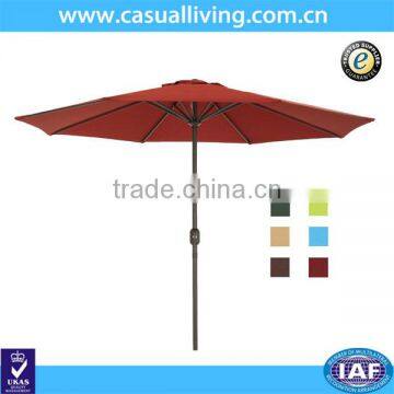 Outdoor Sun Garden Parasol Umbrella Parts Aluminium Market Umbrella