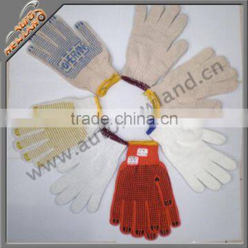 Cotton dot glove with customer logo cotton glove