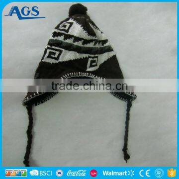 Hot sale fancy ladies winter hat with strings to keep warm