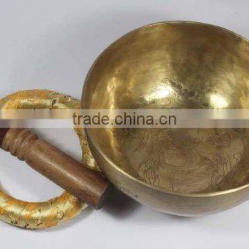 Lord Shiva Pin Hand Carved 7 Metal With Mantras Singing Bowl photo-2