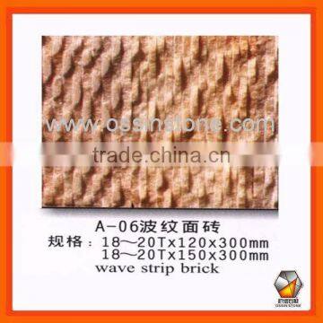 Wave strip brick marble mosaic MM05