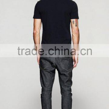 Cotton/spandex Man Black T-shirt Fit Mens Printing T-shirt photo-4