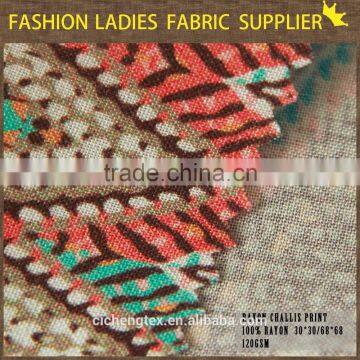 High Quality Whosale Rayon Custom Printed Fabric photo-3