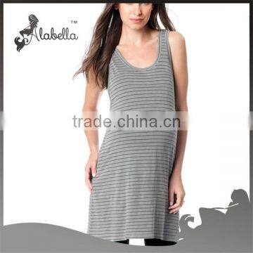 Grey comfortable sexy maternity long dress