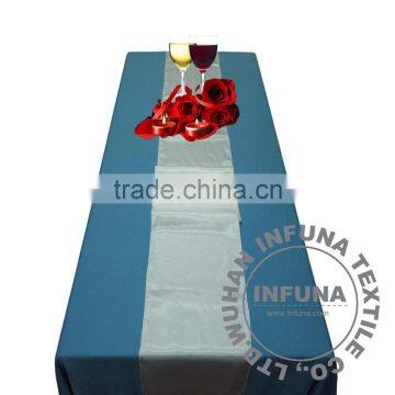 12"x108" Satin Fabric Kitchen & Dining Table Runner Cloth Wedding Party Banquet Decoration (Sublimation Print Optional). photo-3
