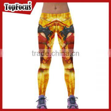 China Manufacturer Custom Sublimation Leggings Digital Printed Pants Women Running Compression Tights photo-2
