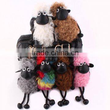 CX-R-52 Lastest Design Hot Fashion Cheap Custom Lamb Fur Keychain photo-2